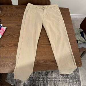 Tan LuLuLemon Commission Pants 34x32